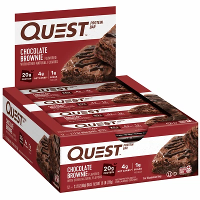 Quest Protein Bar - Chocolate Brownie  Gluten-Free (12 Bars) New - Image 1 of 4