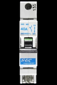 GEC VYNCKIER 40 AMP TYPE 3 M9 MCB CIRCUIT BREAKER X40 - Picture 1 of 6