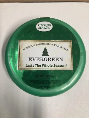 Ambientador sólido absorbente de olores Citrus Magic Holiday ~ verde perenne ~ 7 onzas Foto 1 de 2