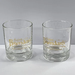 2 Saint Brendan's Superior Irish Whiskey Cream Liqueur Drinking Glass - Picture 1 of 3