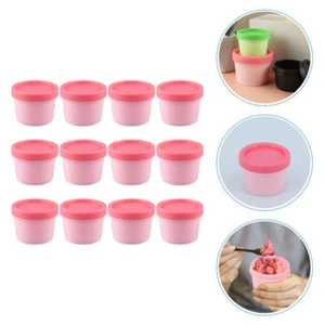 12Pcs Ice Cream Freezer Cup Glass Cosmetic Jars Ice Cream Tubs - Picture 1 of 12