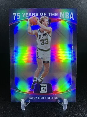 2021-22 PRIZM OPTIC 75 YEARS OF THE NBA SILVER PRIZM LARRY BIRD Boston Celtics - Image 1 of 2