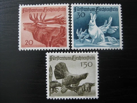 LIECHTENSTEIN Sc. #219-221 scarce mint stamp set! SCV $6.00 Cover