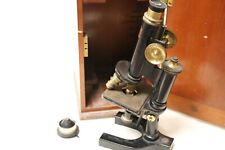 Vintage Microscope with original wooden box, J.F. Hartz CoÂ 