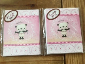 2 PACKS OF 8 CUTE LEANIN' TREE VALENTINE'S DAY CARDS & ENVELOPES NEW SEALED - Picture 1 of 2