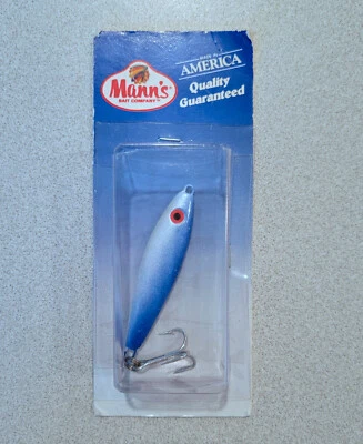 MANNS ML708 descontinuado 1 oz. Señuelo Hombre O 2-3/4" Longitud Perla/Azul Nuevo en Paquete Foto 1 de 2