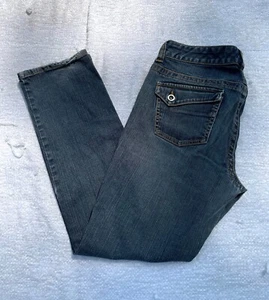 Jeans donna Tommy Hilfiger blu denim taglia 10 dritto invecchiato corto - Foto 1 di 12