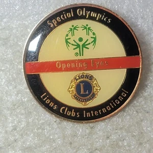 Olimpiadas Especiales Club Internacional Ojos Apertura Solapa Pin Sombrero Chaleco - Imagen 1 de 4
