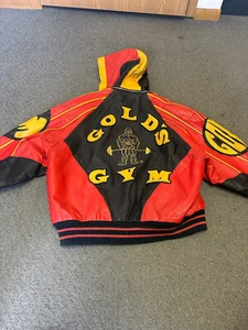 Vintage Gold’s Gym Ledermantel von Phase 3 RAR - Bild 1 von 8