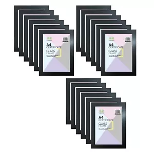 15 x A4 Glass Certificate Photo Picture Frame For Wedding Photos, Family Photos - Picture 1 of 15