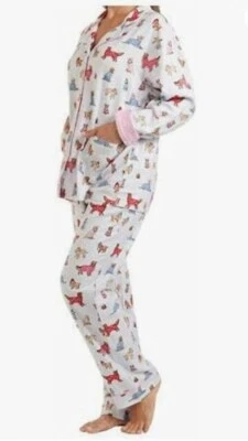 Nuevo conjunto de pijama para mujer Karen Neuburger Live Love Lounge gris claro perros X-pequeño Foto 1 de 4