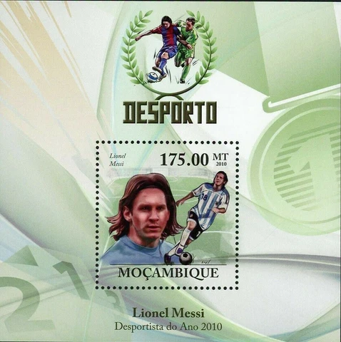 Lionel Messi Stamp Best Football Player 2010 Soccer Sport S/S MNH #3690 / Bl.320 Cover