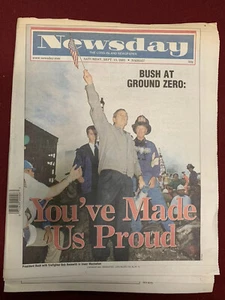 9/11 settembre 15 / Presidente Bush / Vigili del fuoco Newsday paper / Trade center - Foto 1 di 4