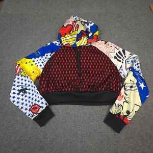 adidas Jumper Womens XSMALL red Rita Ora Super Hero Cropped hoodie Size XS - Picture 1 of 9