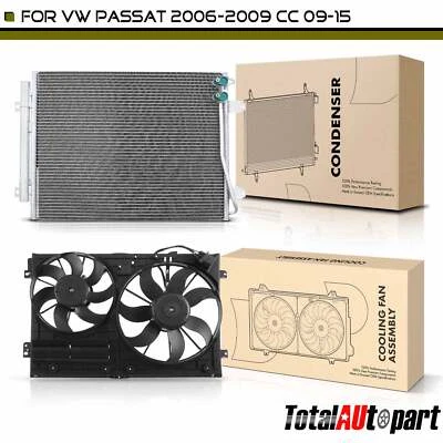 Nuevo kit de montaje de condensador y ventilador de refrigeración de CA para Volkswagen CC 2009-2015 Passat Foto 1 de 4