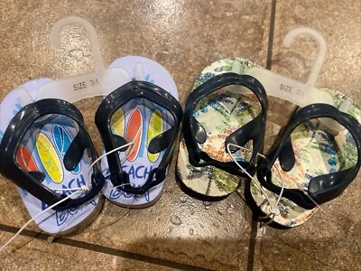 New Toddler Toys “R” Us 3/4 Summer Flip Flops Lot of 2  - Image 1 of 4