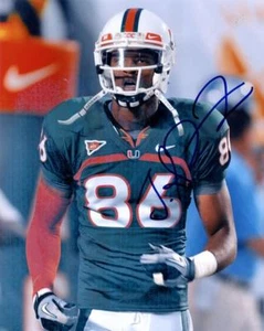TOMMY STREETER MIAMI HURRICANES SIGNED HANDSIGNIERTES 8X10 FOTO MIT COA - Bild 1 von 1