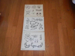 Vintage 1987 Spaulding & Rogers flash sheets skulls fish snakes sharks - Picture 1 of 4