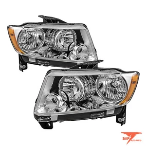 For 2011-2013 Jeep Grand Cherokee Headlights Headlamps Pair Clear Amber - Bild 1 von 8