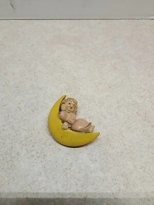 Adorno de Navidad Vintage Fontanini Depose Italia Ángel Luna  Foto 1 de 4