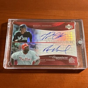 2005 Upper Deck Reflections Miguel Cabrera + Ryan Howard Red Dual Auto #21/99 - Picture 1 of 2