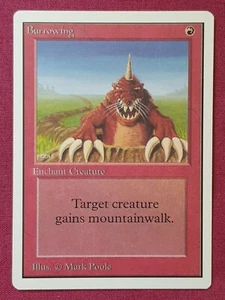 Magic The Gathering UNLIMITED BURROWING red card MTG - Picture 1 of 2