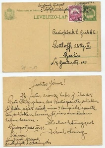 22418 - Franqueo adicional completo - Postal - Budapest 28.11.1928 a Berlín - Imagen 1 de 1