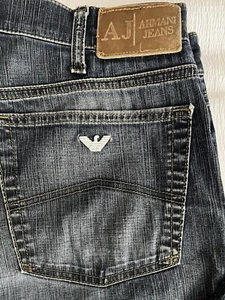 ARMANI JEANS Mens Blue JEANS Bootcut "Comfort Fit" 34x31 MADE IN ITALY *READ* - Picture 1 of 23