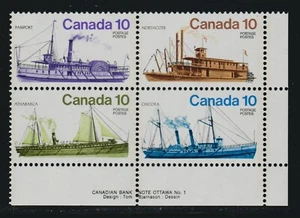 1976 Canada SC# 703a LR Inland Vessels Plate No.1 Black Color Shift M-NH # 2701d - Picture 1 of 1