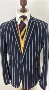 Boating Red White & Blue Striped Blazer Jacket by Jasper Conran Mod Races 40” - Picture 1 of 13