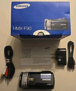 Samsung HMX-F90 Camcorder HDMI Output 52x Optical Zoom HD Memory Card 16GB - Picture 1 of 3
