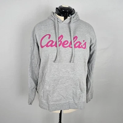 Cabela's Hoodie Women's XL Gray and Pink Pullover Long Sleeve Drawstring - Image 1 of 4