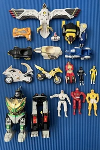 Vintage BANDAI POWER RANGERS DINO MEGA DRAGON TIGER ZORD Figures Toy Part Lot - Picture 1 of 2