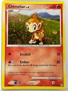 POKEMON DIAMOND AND PEARL EXPANSION COSMOS HOLO CARD 76/130 CHIMCHAR ex - Picture 1 of 2