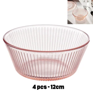 IKEA 4 Pcs HAVSGÄDDA Bowl, stripe pattern/pink, 12 cm - Picture 1 of 3