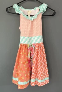 Matilda Jane Girls Sz 6 Trifle Pudding Dress Happy & Free Whimsy Easter Vacation - Picture 1 of 10
