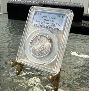1978 Jesus On Water, Anno XVI 500L Vatican City- PCGS MS66 - Picture 1 of 2