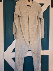 DUOFOLD Union Suit Cotton/ Wool Blend Long Johns Thermal Underwear, Lg. - Picture 1 of 8