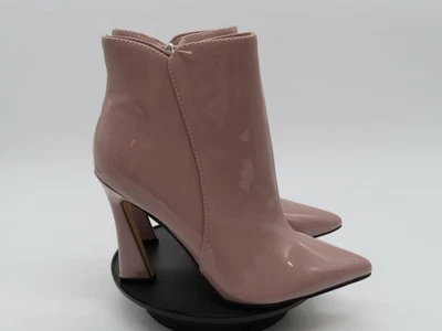 Nine West Botas Mujer Talla 7.5 Rosa Charol Botines Tacón Alto Vestido Foto 1 de 4