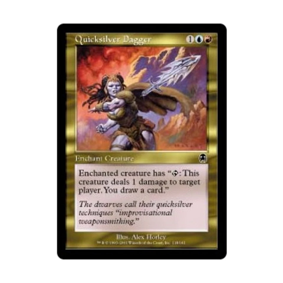 WOTC MtG Apocalypse Quicksilver Dagger (C) (Foil) Fair - Image 1 of 1