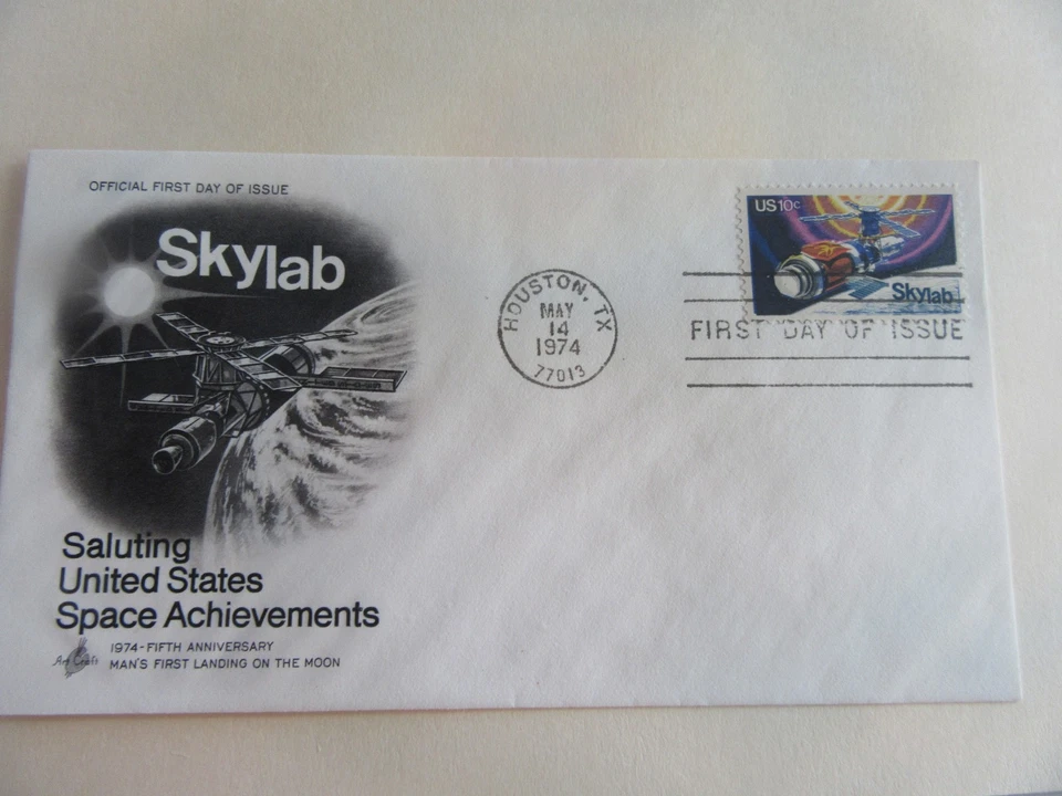 U.S. Space Achievements 1974 10c Stamp Fdc Skylab Sc#1529 ArtCraft Cachet Cover - Image 1 of 1