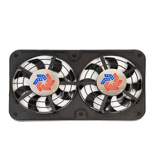 Flex-A-Lite 104308 Dual 12-1/8in Lo Profile puller Fans w/Controls - Picture 1 of 3