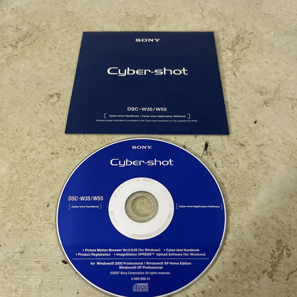 Sony Cybershot CD ROM Software DSC-W35-W55 - Image 1 of 2