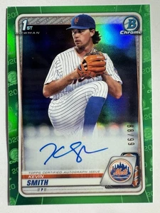 2020 Bowman Chrome Kevin Smith #CPA-KS Auto Green Refractor #'d /99 Ny Mets - Picture 1 of 2