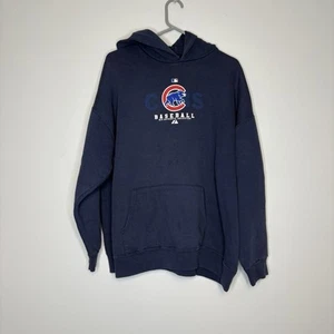 Felpa con cappuccio Majestic Chicago Cubs collezione autentica vintage Y2K pesante XL spessa - Foto 1 di 6