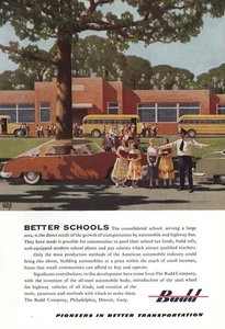 Pubblicità stampa d'epoca Budd: scuole migliori 1951 - Foto 1 di 1