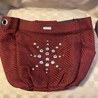 Miche Vixen Demi Shell Handbag Purse Red Fabric with Silver Accent 