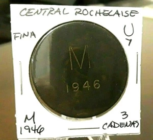 1946 CENTRAL ROCHELAISE Ficha 3 CADENAS & U+7 rejilla Mayaguez PUERTO RICO token - Picture 1 of 12