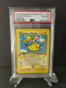 2000 Pokemon World Collection Flying Pikachu #25 German PSA 10 GEM MINT - Picture 1 of 2