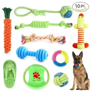 Dog Toys for Chewers Aggressive Puppy Teething Chew  Rope Treats Toy Fun 10 Pack - Picture 1 of 8